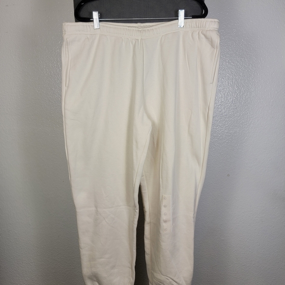 Universal Thread Womens White Comfy Sweatpants Elastic Waist Pockets Size XL - Picture 1 of 5